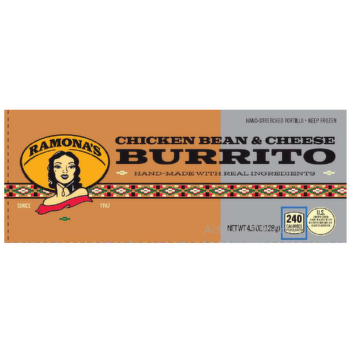 Ramonas Chicken Bean Cheese Burrito